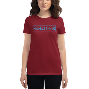 Respect The DJ Women's Blue Logo T-shirt (short sleeve)