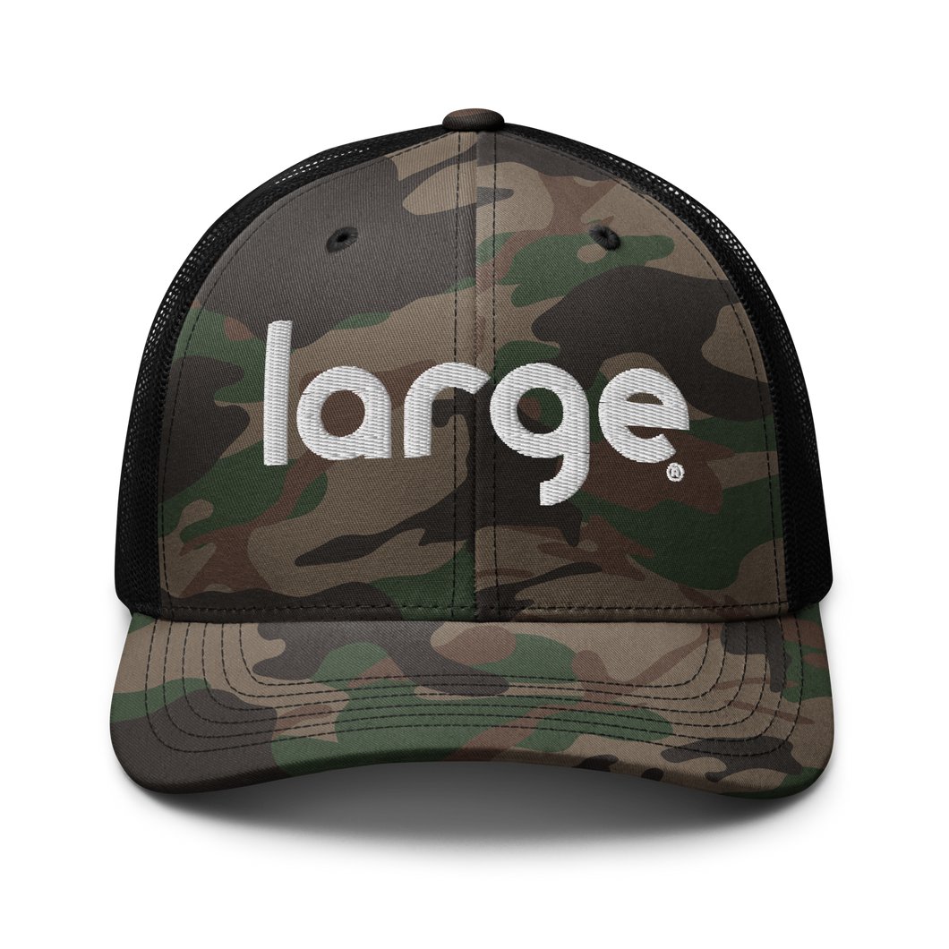 Large Music Camouflage trucker hat