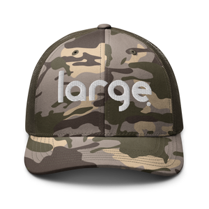 Large Music Camouflage trucker hat