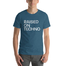 Load image into Gallery viewer, Raised on Techno Unisex T-Shirt (Short-Sleeve)