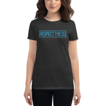 Load image into Gallery viewer, Respect The DJ Women&#39;s Blue Logo T-shirt (short sleeve)