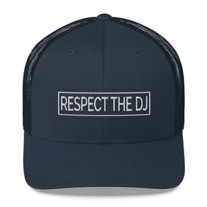 Respect The DJ White Logo Trucker Cap