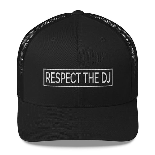 Respect The DJ White Logo Trucker Cap
