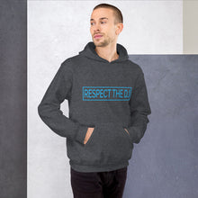 Load image into Gallery viewer, Respect The Dj Blue Logo Unisex Hoodie