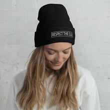 Load image into Gallery viewer, Respect The DJ White Logo Cuffed Beanie