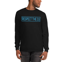 Load image into Gallery viewer, Respect The DJ Blue Logo Men’s Long Sleeve Shirt