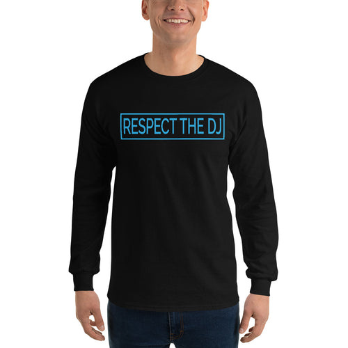 Respect The DJ Blue Logo Men’s Long Sleeve Shirt