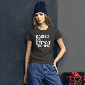 Raised on Detroit Techno Women's short sleeve t-shirt