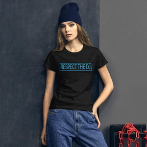 Respect The DJ Women's Blue Logo T-shirt (short sleeve)